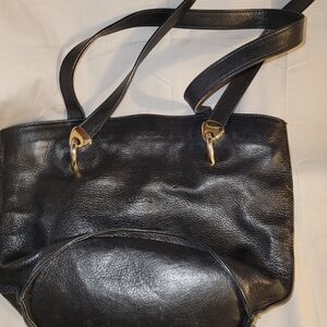 Bettina Genuine Black Leather Women's Shoulder Bag/Purse
